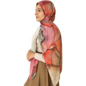 Womens Multicolor Signature Lux Cotton Modal Hijab Scarf Lightweight Wrap Shawl